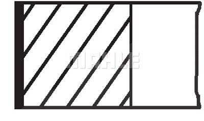 Mahle Kolbenringsatz [Hersteller-Nr. 00114N0] für Mercedes-Benz von MAHLE