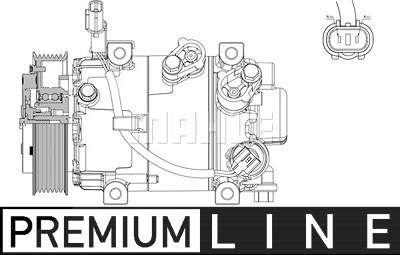 Mahle Kompressor, Klimaanlage [Hersteller-Nr. ACP632000P] für Hyundai, Kia von MAHLE