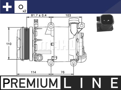 Mahle Kompressor, Klimaanlage [Hersteller-Nr. ACP866000P] für Ford, Volvo von MAHLE