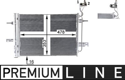 Mahle Kondensator, Klimaanlage [Hersteller-Nr. AC30000P] für Opel, Vauxhall von MAHLE