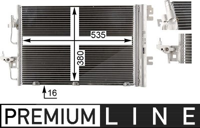 Mahle Kondensator, Klimaanlage [Hersteller-Nr. AC377000P] für Opel, Vauxhall von MAHLE