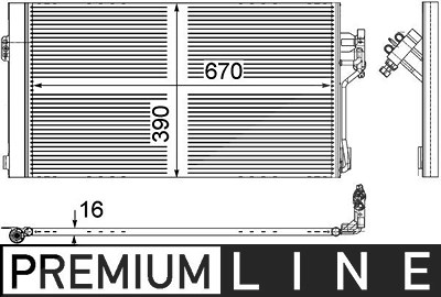 Mahle Kondensator, Klimaanlage [Hersteller-Nr. AC761000P] für Mercedes-Benz von MAHLE