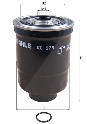 Mahle Kraftstofffilter [Hersteller-Nr. KC578D] für Hyundai, Kia, Mitsubishi von MAHLE