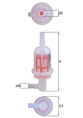 Mahle Kraftstofffilter [Hersteller-Nr. KL33] für Abarth, Alfa Romeo, Audi, BMW, Chevrolet, Citroën, Dacia, Daewoo, Fiat, Ford, Hyundai, Iveco, Kia, Ma von MAHLE