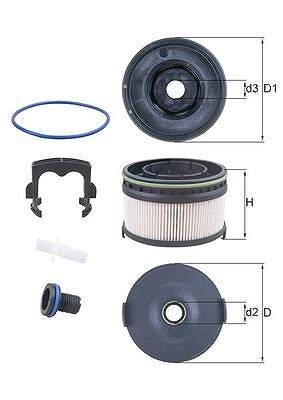 Mahle Kraftstofffilter [Hersteller-Nr. KX568KIT] für Mercedes-Benz von MAHLE