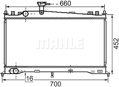 Mahle Kühler, Motorkühlung [Hersteller-Nr. CR1020000S] für Mazda von MAHLE