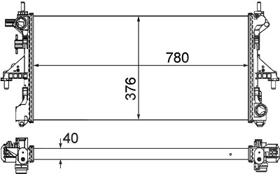 Mahle Kühler, Motorkühlung [Hersteller-Nr. CR1034000P] für Fiat von MAHLE