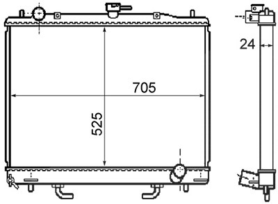 Mahle Kühler, Motorkühlung [Hersteller-Nr. CR1072000S] für Mitsubishi von MAHLE