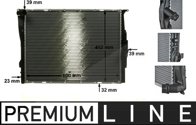 Mahle Kühler, Motorkühlung [Hersteller-Nr. CR1090000P] für BMW von MAHLE
