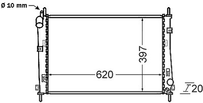 Mahle Kühler, Motorkühlung [Hersteller-Nr. CR1137000S] für Ford von MAHLE