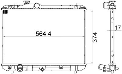 Mahle Kühler, Motorkühlung [Hersteller-Nr. CR1194000S] für Suzuki von MAHLE