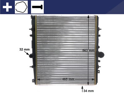 Mahle Kühler, Motorkühlung [Hersteller-Nr. CR1437000S] für Citroën, Fiat, Peugeot von MAHLE