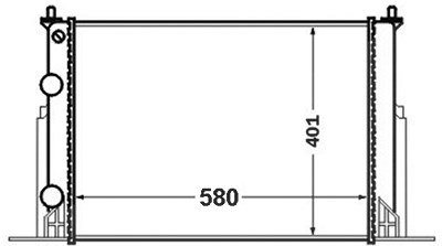 Mahle Kühler, Motorkühlung [Hersteller-Nr. CR1450000S] für Fiat von MAHLE