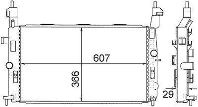 Mahle Kühler, Motorkühlung [Hersteller-Nr. CR1498000S] für Opel, Vauxhall von MAHLE