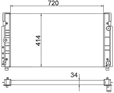 Mahle Kühler, Motorkühlung [Hersteller-Nr. CR1533000S] für VW von MAHLE