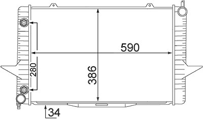 Mahle Kühler, Motorkühlung [Hersteller-Nr. CR1544000S] für Volvo von MAHLE