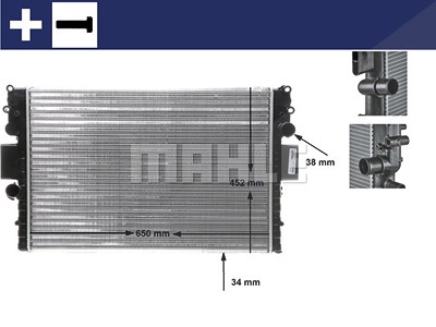 Mahle Kühler, Motorkühlung [Hersteller-Nr. CR1551000S] für Iveco von MAHLE