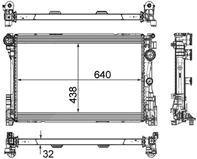 Mahle Kühler, Motorkühlung [Hersteller-Nr. CR1684000P] für Mercedes-Benz von MAHLE