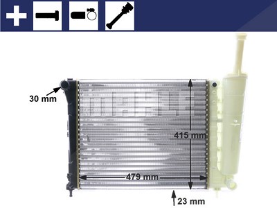 Mahle Kühler, Motorkühlung [Hersteller-Nr. CR1859000S] für Fiat, Ford von MAHLE