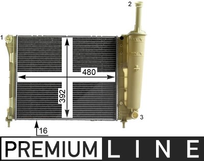 Mahle Kühler, Motorkühlung [Hersteller-Nr. CR2005000P] für Fiat von MAHLE