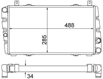 Mahle Kühler, Motorkühlung [Hersteller-Nr. CR2034000S] für Skoda von MAHLE
