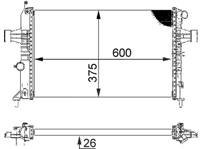 Mahle Kühler, Motorkühlung [Hersteller-Nr. CR227000S] für Opel von MAHLE