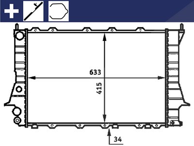 Mahle Kühler, Motorkühlung [Hersteller-Nr. CR358000S] für Audi von MAHLE