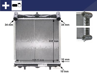 Mahle Kühler, Motorkühlung [Hersteller-Nr. CR370000S] für Porsche von MAHLE