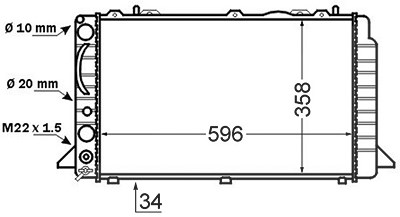 Mahle Kühler, Motorkühlung [Hersteller-Nr. CR396000S] für Audi von MAHLE