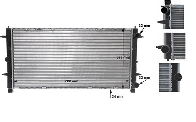 Mahle Kühler, Motorkühlung [Hersteller-Nr. CR398000S] für VW von MAHLE