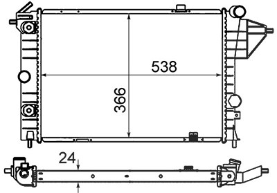 Mahle Kühler, Motorkühlung [Hersteller-Nr. CR439000S] für Opel, Vauxhall von MAHLE