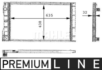 Mahle Kühler, Motorkühlung [Hersteller-Nr. CR480000P] für Renault von MAHLE