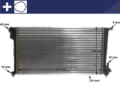 Mahle Kühler, Motorkühlung [Hersteller-Nr. CR624000S] für Citroën, Peugeot von MAHLE