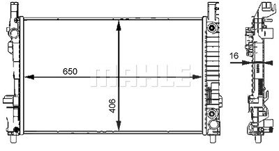 Mahle Kühler, Motorkühlung [Hersteller-Nr. CR661000S] für Mercedes-Benz von MAHLE