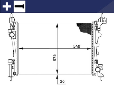 Mahle Kühler, Motorkühlung [Hersteller-Nr. CR773000S] für Fiat von MAHLE