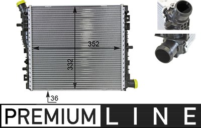 Mahle Kühler, Motorkühlung [Hersteller-Nr. CR78000P] für Audi von MAHLE