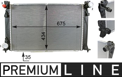 Mahle Kühler, Motorkühlung [Hersteller-Nr. CR79000P] für Audi von MAHLE
