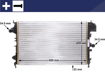 Mahle Kühler, Motorkühlung [Hersteller-Nr. CR8000S] für Fiat, Opel, Vauxhall von MAHLE