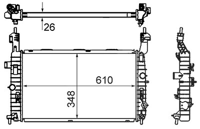 Mahle Kühler, Motorkühlung [Hersteller-Nr. CR833000S] für Opel, Vauxhall von MAHLE