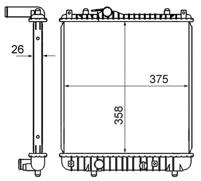 Mahle Kühler, Motorkühlung [Hersteller-Nr. CR837000S] für Opel, Vauxhall von MAHLE