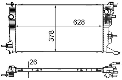 Mahle Kühler, Motorkühlung [Hersteller-Nr. CR840000S] für Renault von MAHLE