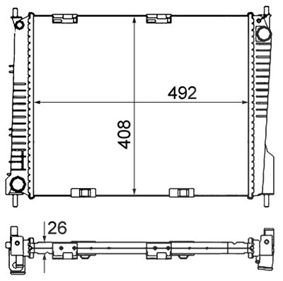 Mahle Kühler, Motorkühlung [Hersteller-Nr. CR841000S] für Renault von MAHLE