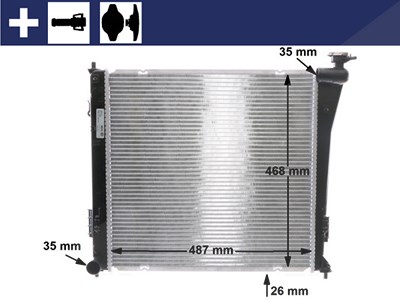 Mahle Kühler, Motorkühlung [Hersteller-Nr. CR848000S] für Hyundai von MAHLE