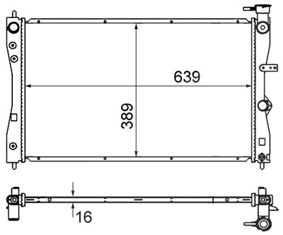 Mahle Kühler, Motorkühlung [Hersteller-Nr. CR858000S] für Mitsubishi, Smart von MAHLE