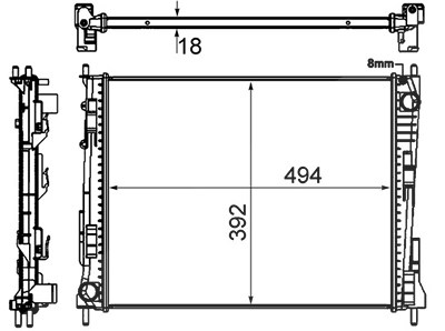 Mahle Kühler, Motorkühlung [Hersteller-Nr. CR924000S] für Renault von MAHLE