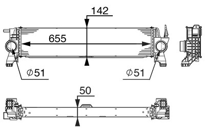 Mahle Ladeluftkühler [Hersteller-Nr. CI153000P] für Mercedes-Benz von MAHLE