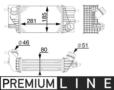 Mahle Ladeluftkühler [Hersteller-Nr. CI154000P] für Nissan von MAHLE