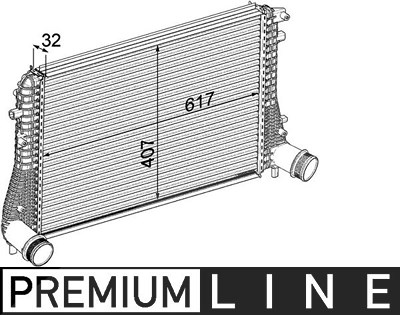 Mahle Ladeluftkühler [Hersteller-Nr. CI207000P] für Audi, Seat, Skoda, VW von MAHLE