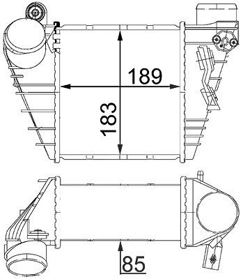 Mahle Ladeluftkühler [Hersteller-Nr. CI22000S] für Audi, Seat, Skoda, VW von MAHLE