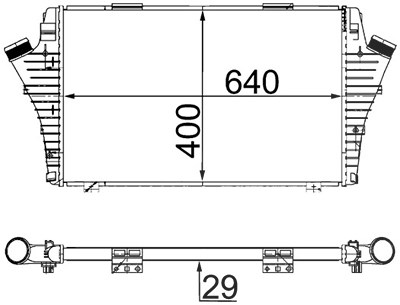 Mahle Ladeluftkühler [Hersteller-Nr. CI24000S] für Fiat, Opel, Vauxhall von MAHLE